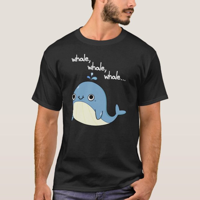 Wale, Wale, Niedliche Meerestiere Dark BG T-Shirt (Vorderseite)