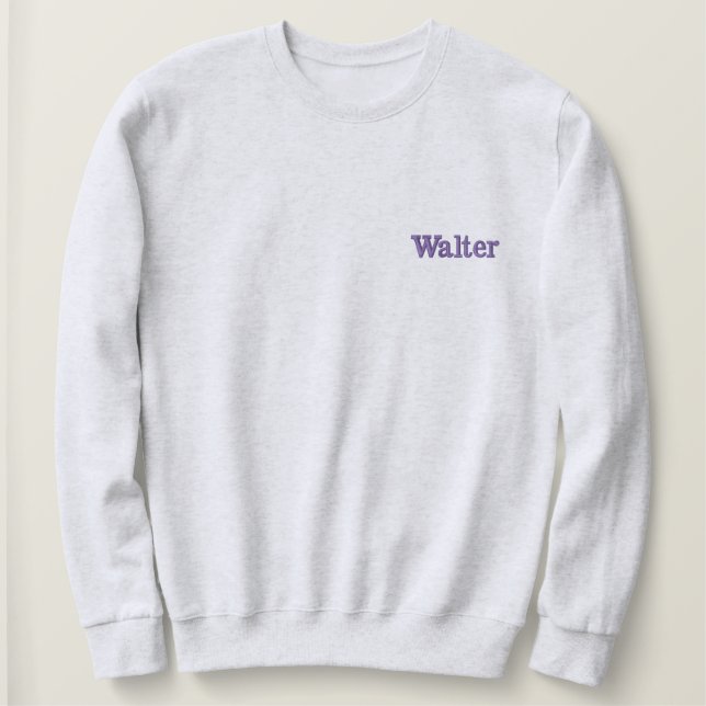 Waler Name bestickt Besticktes Sweatshirt (Design vorne)