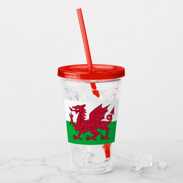 Wales Acryltrinkbecher (Vorderseite Ice)