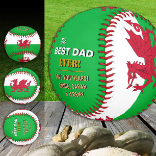 Wales Best Vater, patriotische Väter, walisische F Baseball