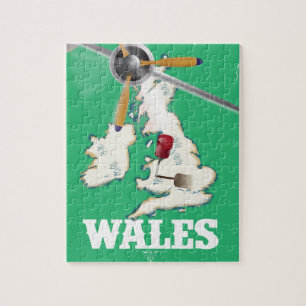Wales, Britische Inseln Vintage-Reiseposter