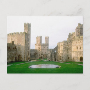 Wales, Caernarfon-Burg, einer von Edwards 2 Postkarte