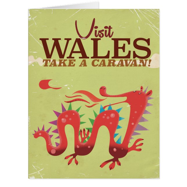 Wales Caravan Vacation Vintage Poster (Vorderseite)