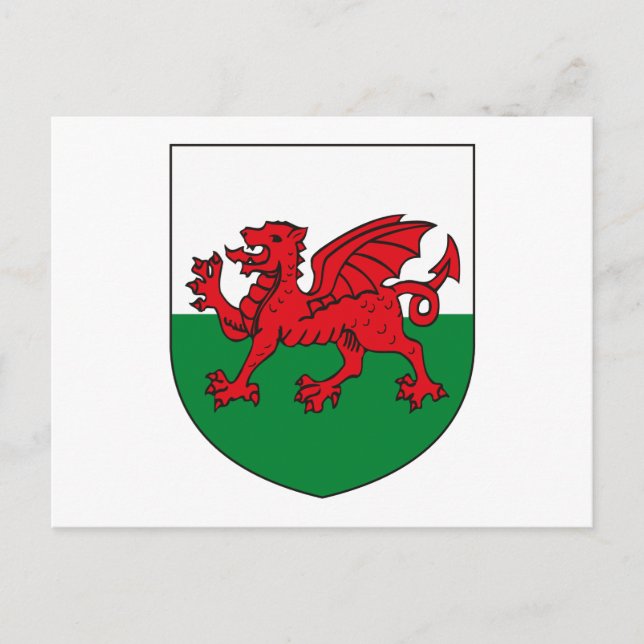 Wales Coat of Arms Postcard Postkarte (Vorderseite)