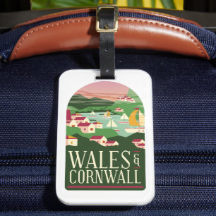 Wales Cornwall Vintag Magnet Gepäckanhänger