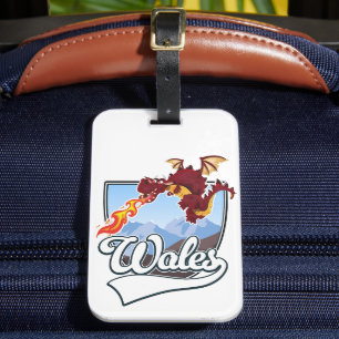Wales-Drache-Logo  Gepäckanhänger
