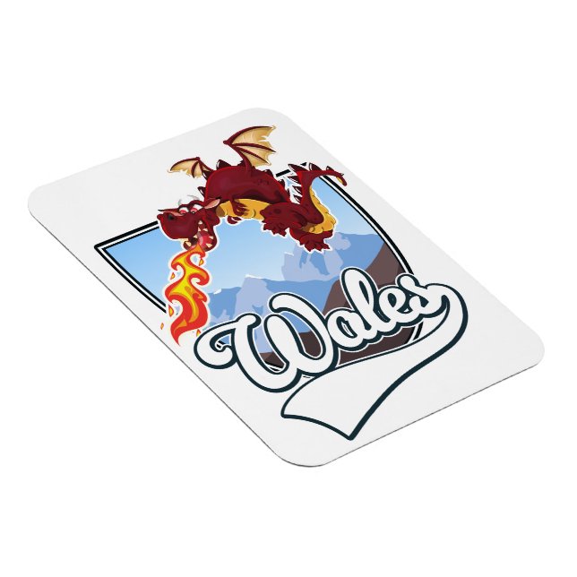 Wales-Drache-Logo  Magnet (Rechte Seite)