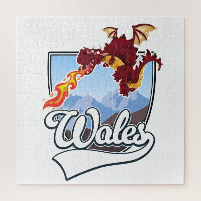 Wales Dragon Logo (Vertikal)