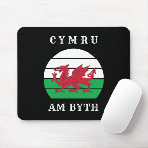 Wales Flag Cymru am Byth Stolz sein walisisch Mousepad
