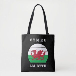 Wales Flag Cymru am Byth Stolz sein walisisch Tasche
