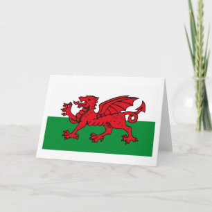 Wales Flag Grußkarte Karte