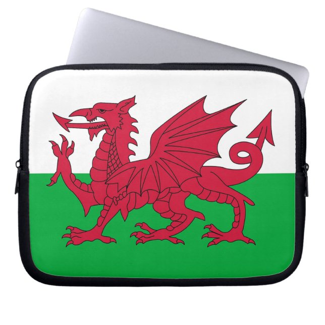 Wales Flag Laptop Sleeve (Vorderseite)