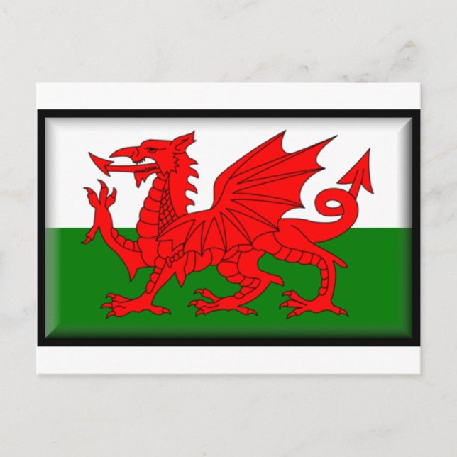 Wales Flag Postkarte (Vorderseite)