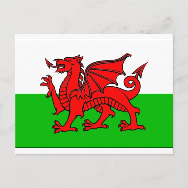 Wales Flag Postkarte (Vorderseite)