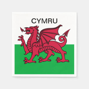 Wales Flag Roter Drache Cymru Welsh Party Serviette