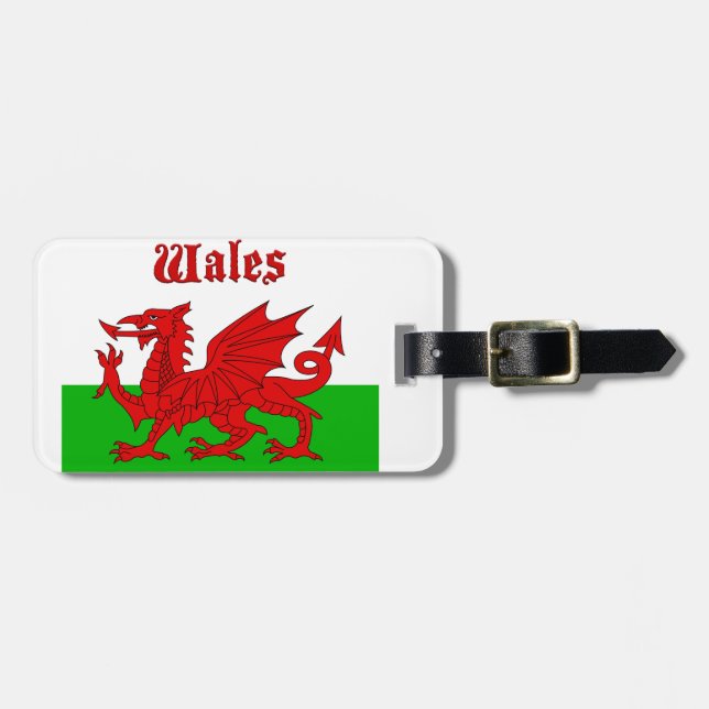 Wales Flag Wales Gepäckanhänger (Vorderseite horizontal)
