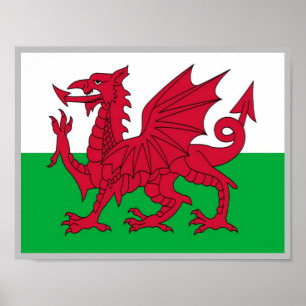 Wales - Flag Wave - Poster