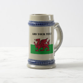 Wales Flag Weltmeisterschaft 2022 Fußball Cymru Ro Bierglas