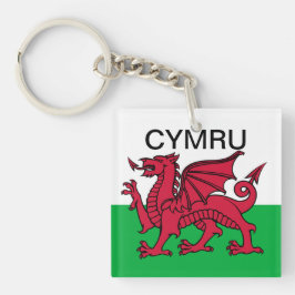 Wales Flag Weltmeisterschaft 2022 Roter Drache Cym Schlüsselanhänger