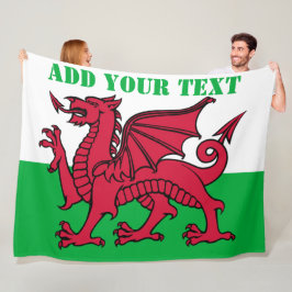 Wales flagdragon England British Red Cardiff Fleecedecke
