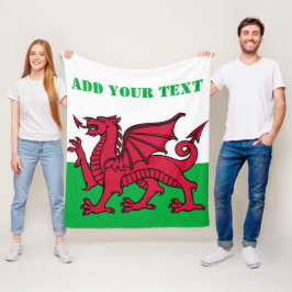 Wales flagdragon England British Red Cardiff Fleecedecke