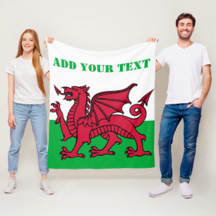 Wales flagdragon England British Red Cardiff Fleecedecke