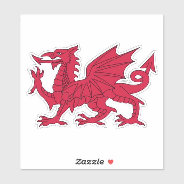 Wales-Flagge Aufkleber (Blatt)