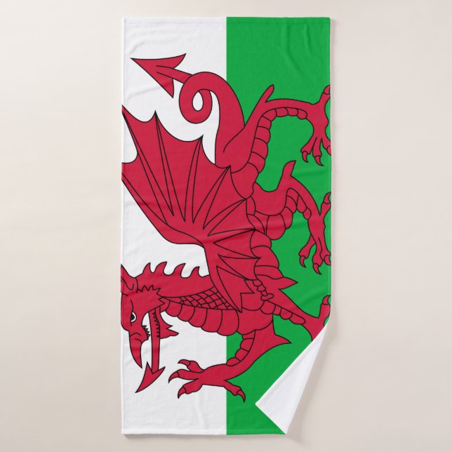Wales-Flagge Badehandtuch (Badehandtuch)