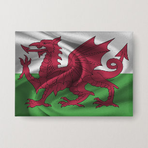 Wales-Flagge-Button Button