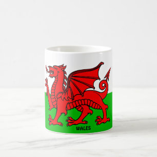 Wales-Flagge-Drache Kaffeetasse