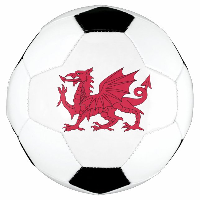 Wales-Flagge Fußball (Vorderseite)
