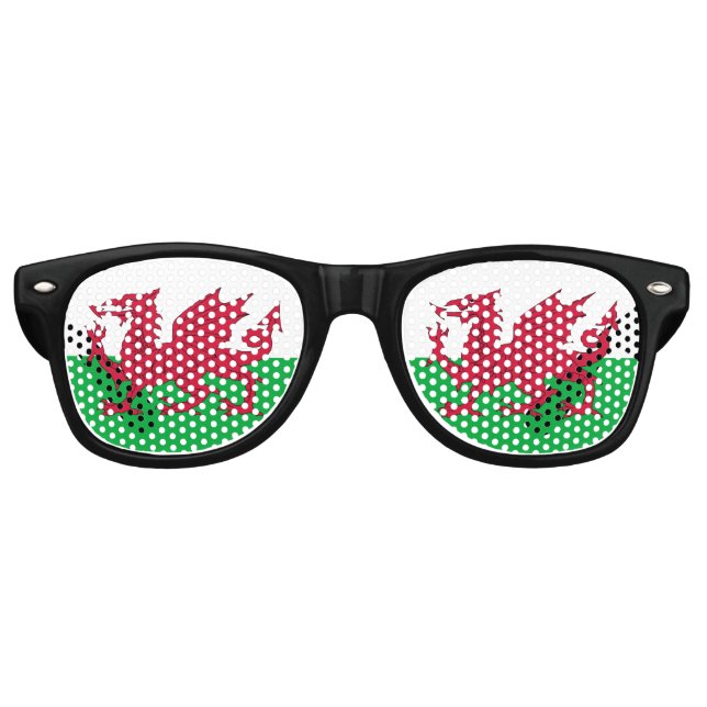 Wales flagge Party Sonnenbrille (Vorderseite)