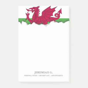 Wales-Flagge Post-it Klebezettel