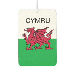 Wales-Flagge Roter Drache Cymru Walisische Partei Autolufterfrischer