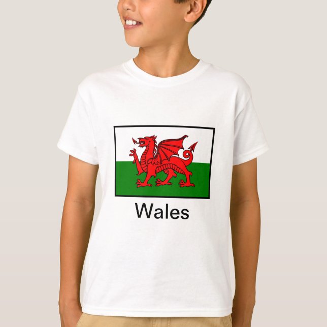 Wales-Flagge T-Shirt (Vorderseite)
