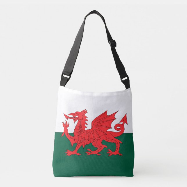 Wales-Flagge Tragetaschen Mit Langen Trägern (Vorderseite)