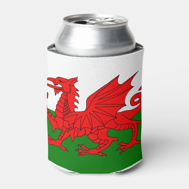 Wales flagge Welsh Red Dragon Dosenkühler (Kanne Vorderseite)