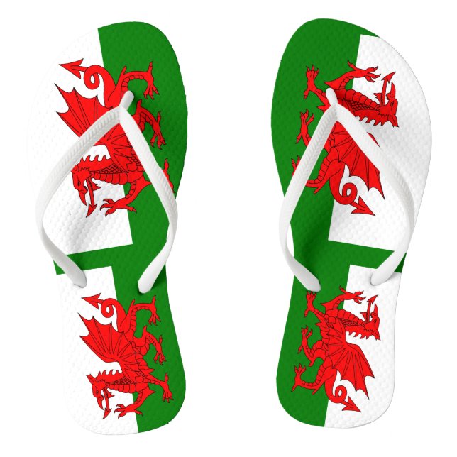 Wales flagge Welsh Red Dragon Flip Flops (Fußbett)