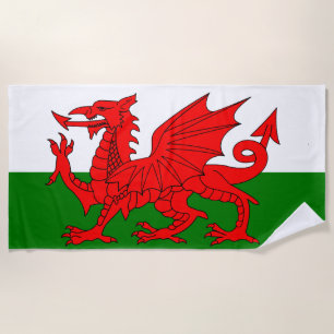 Wales flagge Welsh Red Dragon Strandtuch