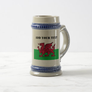 Wales-Flagge Weltmeisterschaft 2022 Fußball Cymru  Bierglas