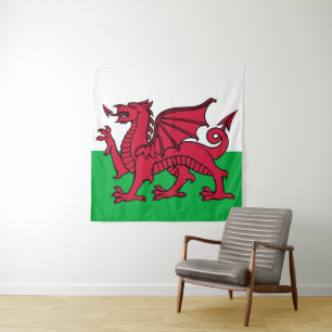 Wales-Flagge Weltmeisterschaft 2026 Fußball Cymru  Wandteppich
