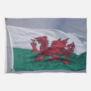 Wales-Flaggen-Geschirrtücher Handtuch
