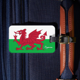 Wales Gepäckmarken, patriotische walisische Flagge Gepäckanhänger