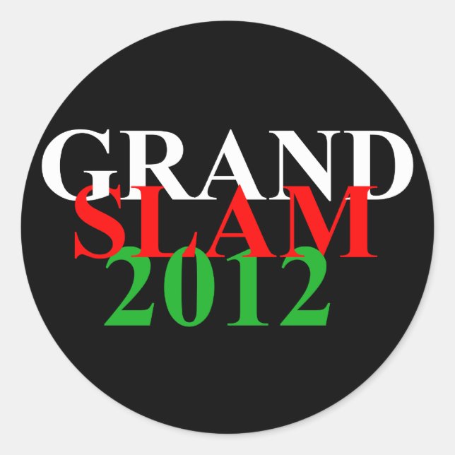 Wales Grand Slam 2012 Aufkleberwörter Runder Aufkleber (Vorderseite)