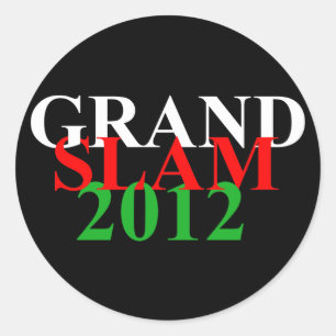 Wales-Grand Slamaufkleberwörter 2012 Runder Aufkleber
