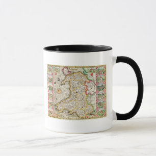 Wales, graviert von Jodocus Hondius Tasse