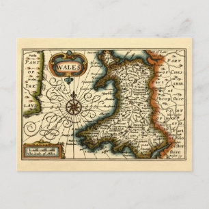 Wales - Historische Altantiquarische Britische Atl Postkarte