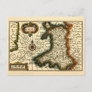 Wales - Historische Altantiquarische Britische Atl Postkarte