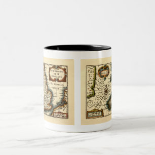 Wales - Historische Altantiquarische Britische Atl Zweifarbige Tasse