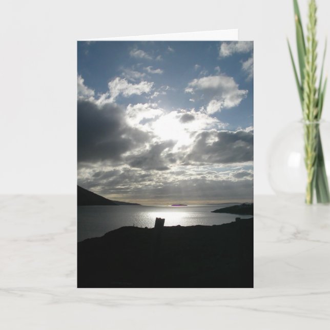 Wales-Küsten-Sonnenuntergang Karte (Vorderseite)